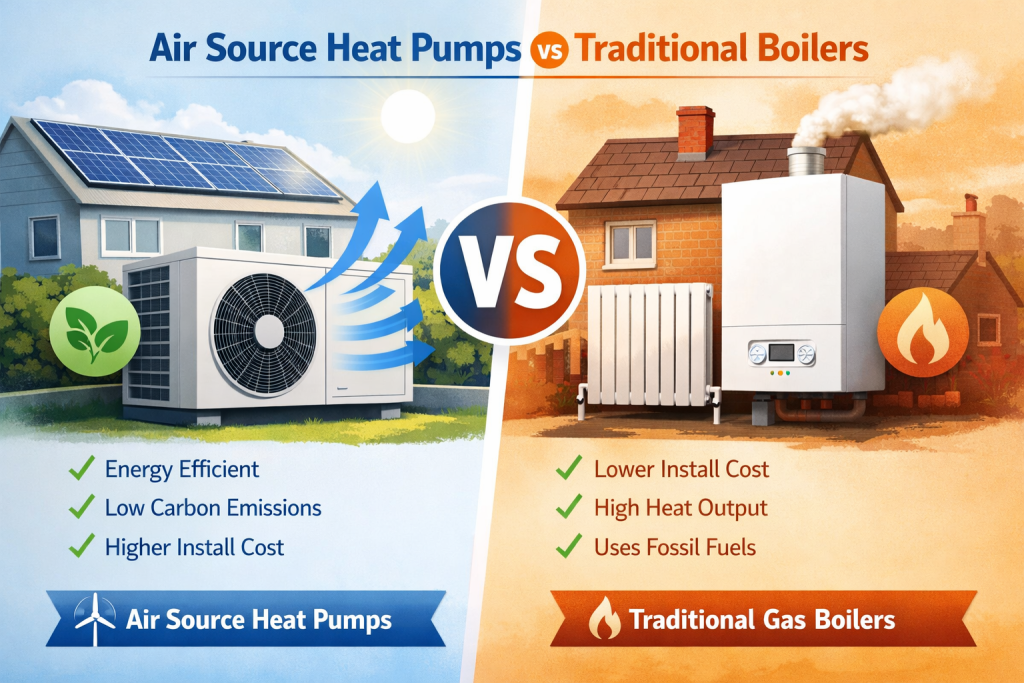 Air source heat pumps vs traditional boilers Premier Heating Solutions